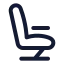 Airplaneseat icon with stroke standard style