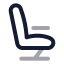 Airplaneseat icon with twotone rounded style