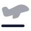 Airplanetakeoff icon with bulk rounded style