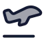 Airplanetakeoff icon with duotone rounded style