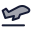 Airplanetakeoff icon with duotone standard style