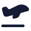 Airplanetakeoff icon with solid rounded style