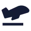 Airplanetakeoff icon with solid sharp style