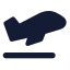 Airplanetakeoff icon with solid standard style