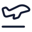 Airplanetakeoff icon with stroke rounded style