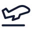 Airplanetakeoff icon with stroke standard style