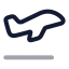 Airplanetakeoff icon with twotone rounded style