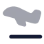 Airplanetakeoff icon with bulk rounded style
