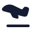 Airplanetakeoff icon with solid rounded style