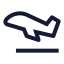 Airplanetakeoff icon with stroke sharp style