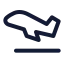 Airplanetakeoff icon with stroke standard style