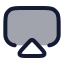 Airplay icon with duotone rounded style
