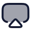 Airplay icon with duotone rounded style