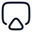 Airplayline icon with stroke rounded style