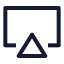 Airplayline icon with stroke sharp style