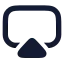 Airplay icon with solid rounded style