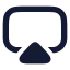 Airplay icon with solid rounded style
