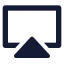 Airplay icon with solid sharp style