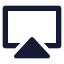 Airplay icon with solid sharp style