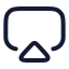 Airplay icon with stroke rounded style