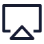 Airplay icon with stroke sharp style