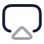Airplay icon with twotone rounded style