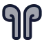 Airpod icon with duotone rounded style