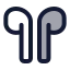 Airpod icon with duotone standard style