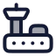 Airport icon with duotone rounded style