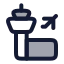 Airport icon with duotone rounded style