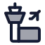 Airport icon with duotone standard style