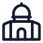 Alaqsamosque icon with stroke rounded style