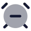 Alarmclockminus icon with bulk rounded style