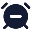 Alarmclockminus icon with solid rounded style