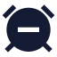 Alarmclockminus icon with solid sharp style
