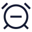 Alarmclockminus icon with stroke sharp style