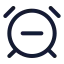 Alarmclockminus icon with stroke standard style