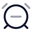 Alarmclockminus icon with twotone rounded style