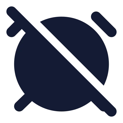 Alarm Clock Off Icon in Solid Rounded style