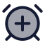 Alarmclockplus icon with duotone rounded style