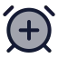 Alarmclockplus icon with duotone standard style