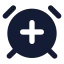 Alarmclockplus icon with solid rounded style