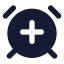 Alarmclockplus icon with solid rounded style