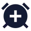 Alarmclockplus icon with solid sharp style