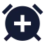 Alarmclockplus icon with solid sharp style
