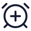 Alarmclockplus icon with stroke standard style