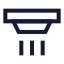 Alarmsmoke icon with stroke sharp style