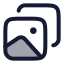Album icon with duotone rounded style