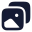 Album icon with solid rounded style