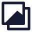 Album icon with solid sharp style